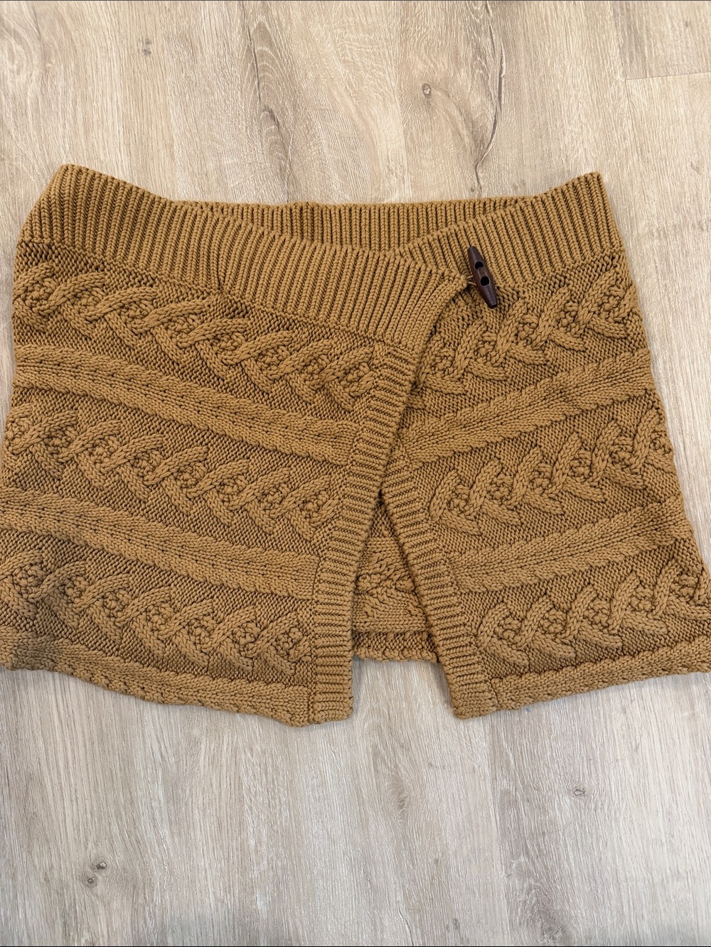 INC International Concepts Camel Cable Knit Skort